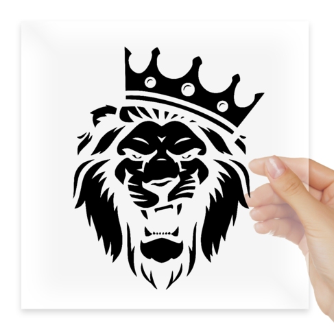 Наклейка Лев в короне