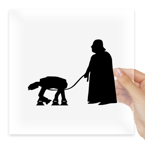 Наклейка Darth Vader walking At-At