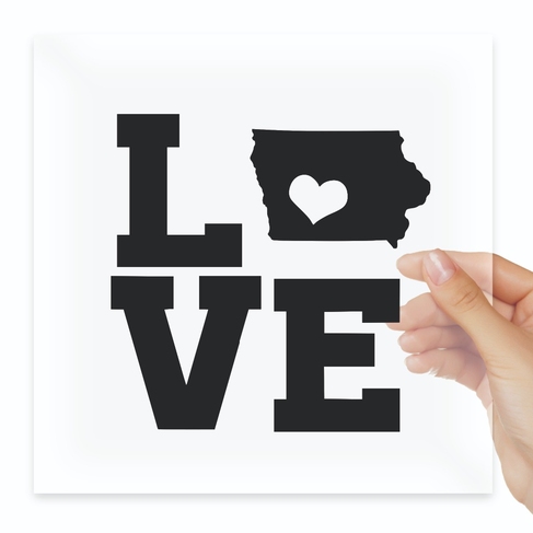 Наклейка Home State Outline Love USA Iowa