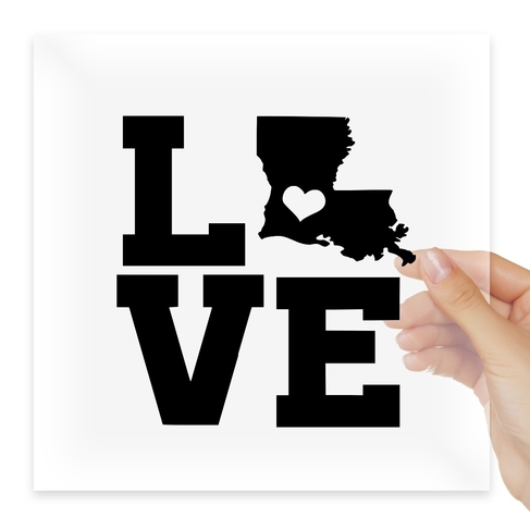 Наклейка Home State Outline Love USA Louisiana