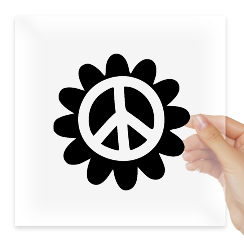 Наклейка Peace sign flower