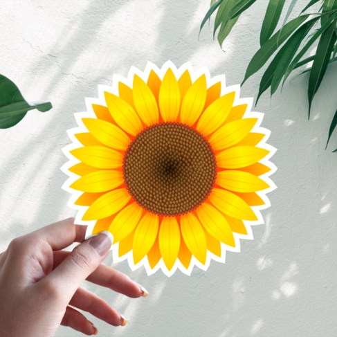 Наклейка Sunflower Yellow Sun Flower Cup Подсолнух