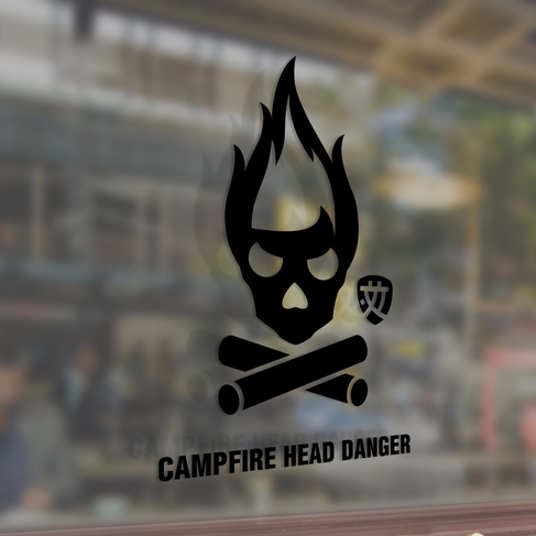 Наклейка CAMPFIRE HEAD DANGER
