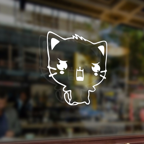 Наклейка Anime cat кот