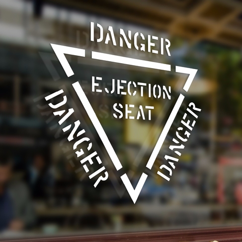 Наклейка Danger ejection seat Опасно катапультируемое сиденье