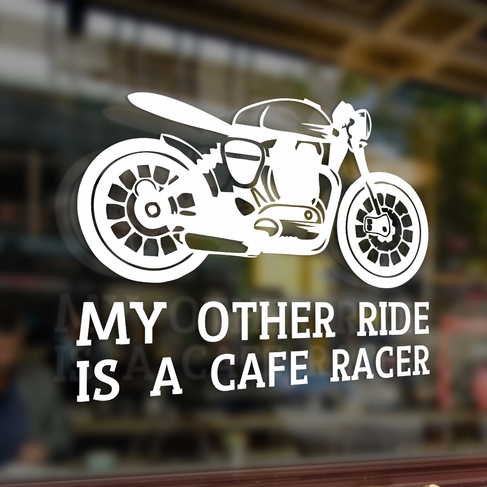 Наклейка My other ride is a Cafe Racer