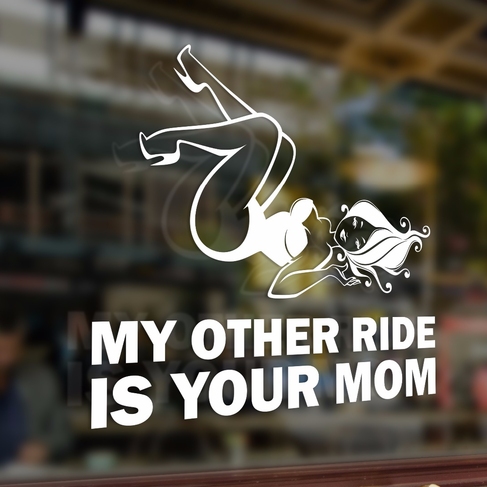Наклейка My other ride is your mom