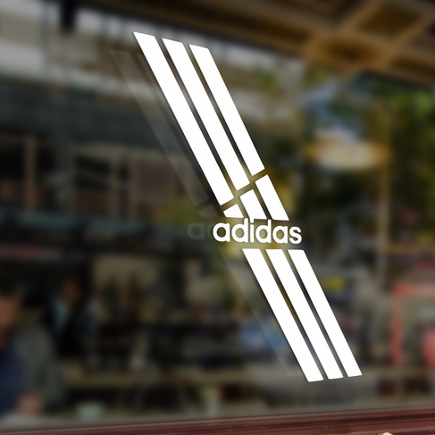Наклейка Adidas Logo Адидас лого полоски