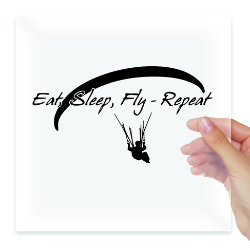 Наклейка Параплан Eat Sleep Fly Repeat