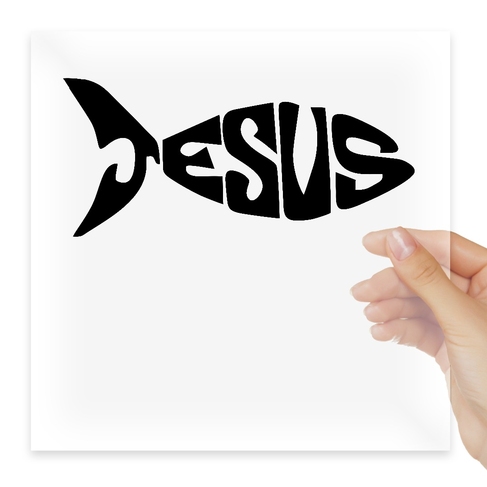 Наклейка Jesus Fish Emblem Logo