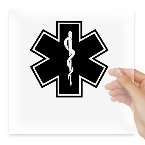 Наклейка Star of Life Sticker Vinyl EMT Decal Ambulance Medical Emergency Paramedic EMS