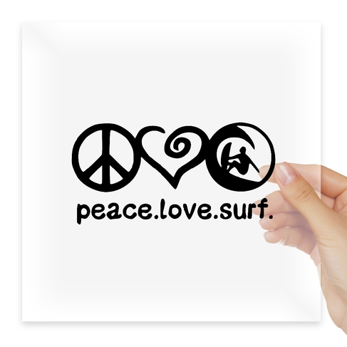 Наклейка Peace Love Surf