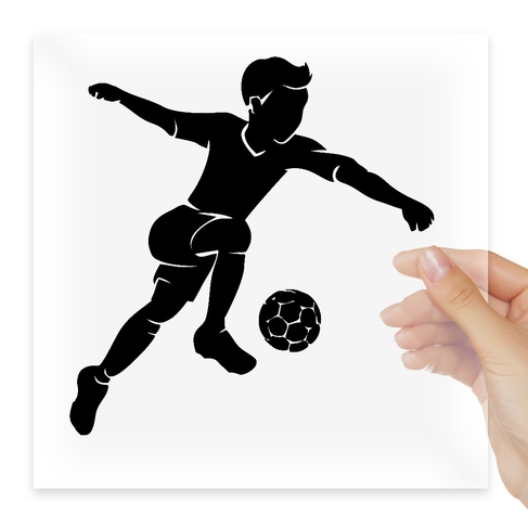 Наклейка A child is playing football