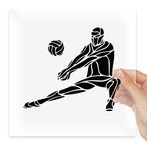 Наклейка Volleyball player receive ball