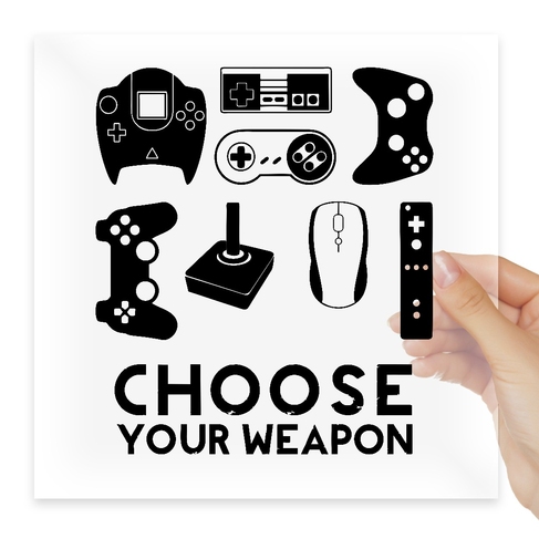 Наклейка Choose your weapon