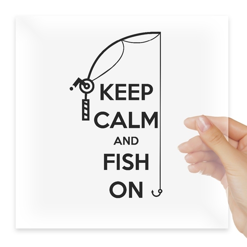 Наклейка Keep Calm And Fish On
