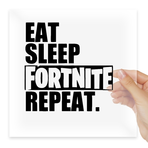 Наклейка Eat Sleep Fortnite Repeat