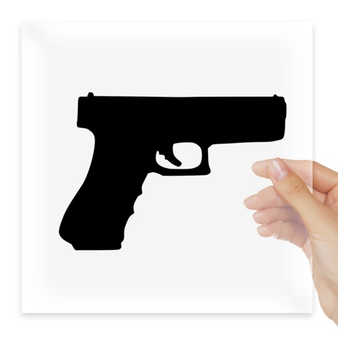 Наклейка 9MM Gun Ammo Pistol Home Security