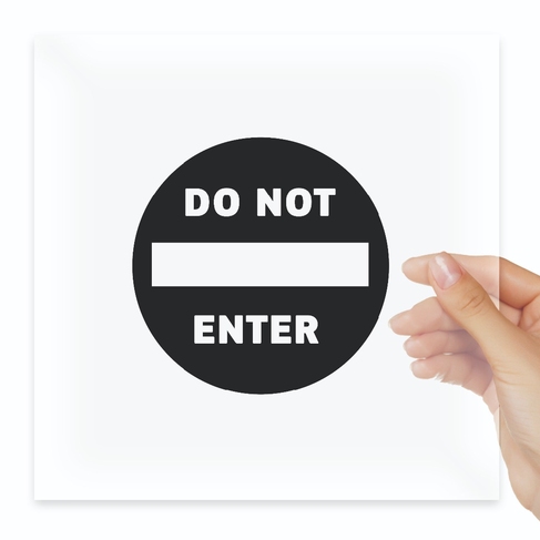 Наклейка do not enter
