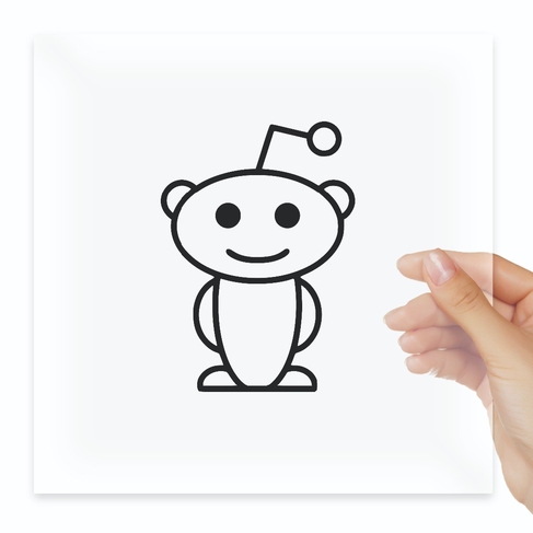 Наклейка Reddit Alien logo