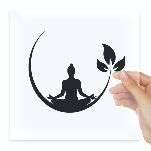 Наклейка Yoga Meditation Йог Йога Медитация