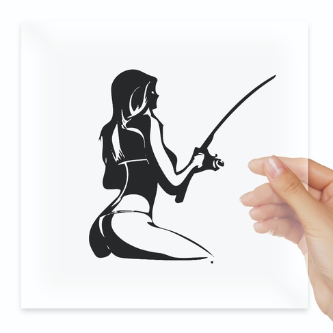 Наклейка Fishing Woman Sexy Thong