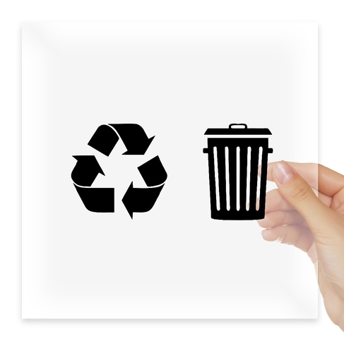 Наклейка Recycle and Trash indicator