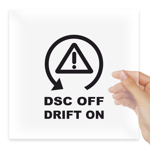 Наклейка DSC OFF DRIFT ON
