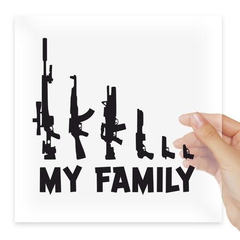 Наклейка My Family Guns
