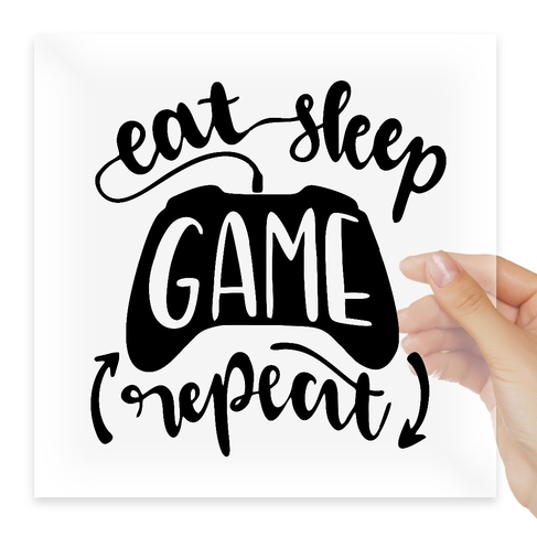 Наклейка Eat Sleep Game Repeat