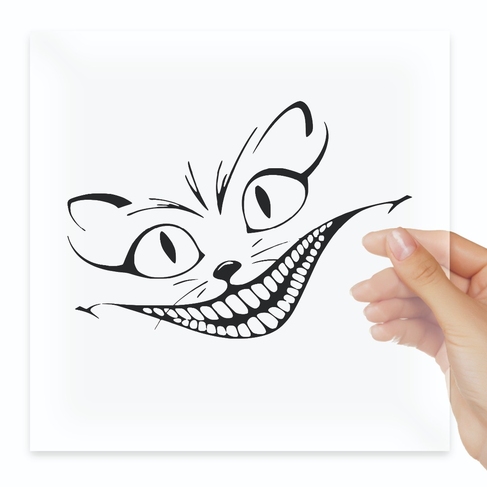 Наклейка Alice In Wonderland Cat Smile Stencil Fun