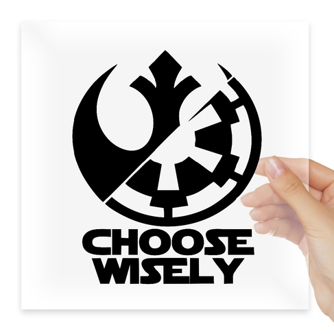 Наклейка Choose Wisely StarWars