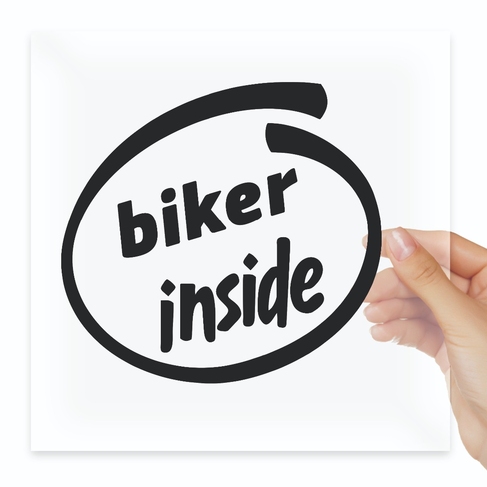 Наклейка байкер biker inside внутри