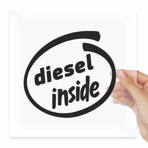 Наклейка diesel дизель inside внутри