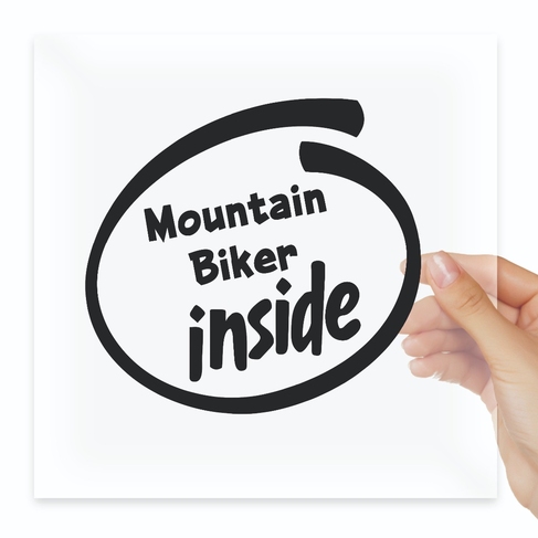 Наклейка mountain biker inside внутри