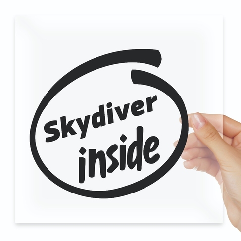 Наклейка Skydiver inside внутри