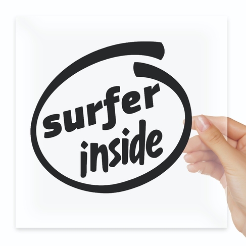 Наклейка Surfer inside внутри