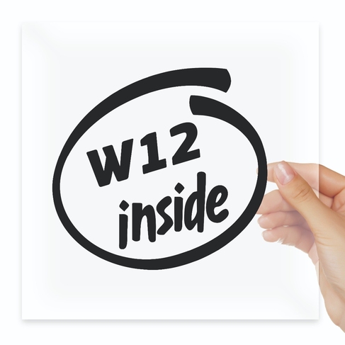 Наклейка W12 inside внутри