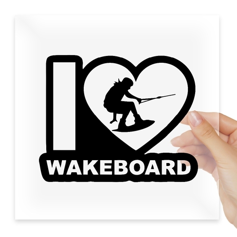 Наклейка I Love Wakeboarding