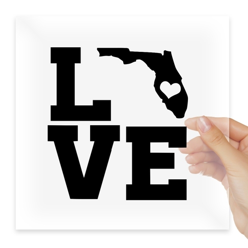 Наклейка Home State Outline Love USA Florida