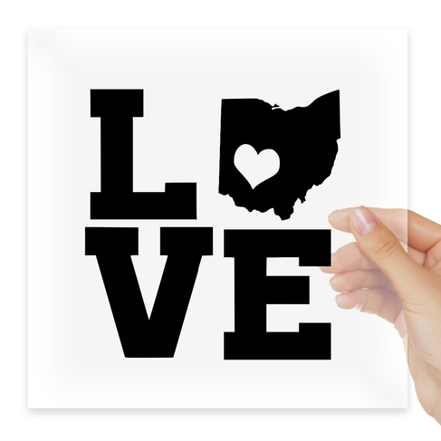Наклейка Home State Outline Love USA Ohio