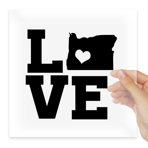 Наклейка Home State Outline Love USA Oregon
