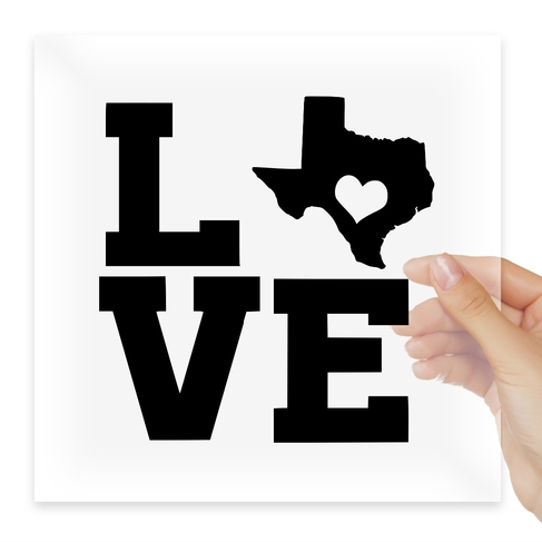 Наклейка Home State Outline Love USA Texas