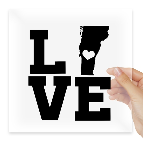 Наклейка Home State Outline Love USA Vermont