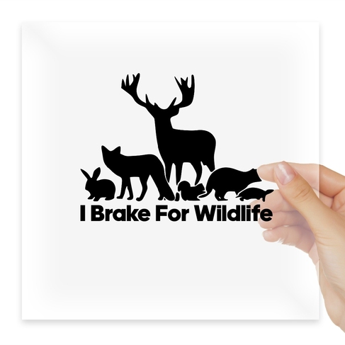 Наклейка I Brake For Wildlife