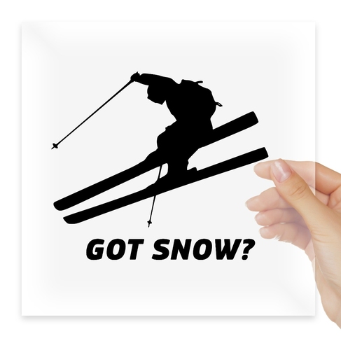 Наклейка Got Snow Skiing