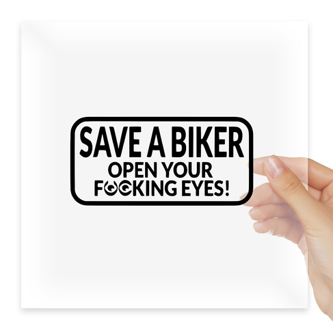 Наклейка Save a biker