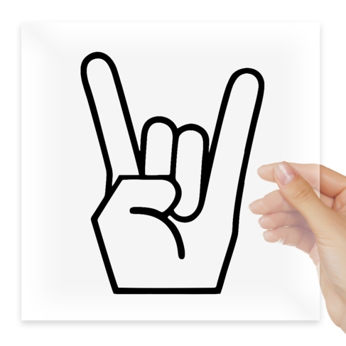 Наклейка Rock On Hand Sign