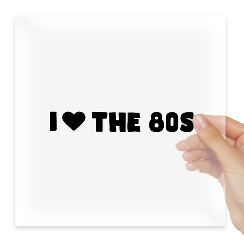 Наклейка I Love the 80s
