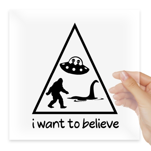Наклейка I want to believe
